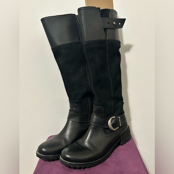 Womens Timberland suede  and leather tall fall boots - Picture 1 of 8